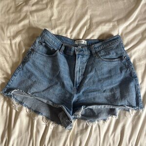 Abercrombie & Fitch Blue Jean Shorts High-Waisted